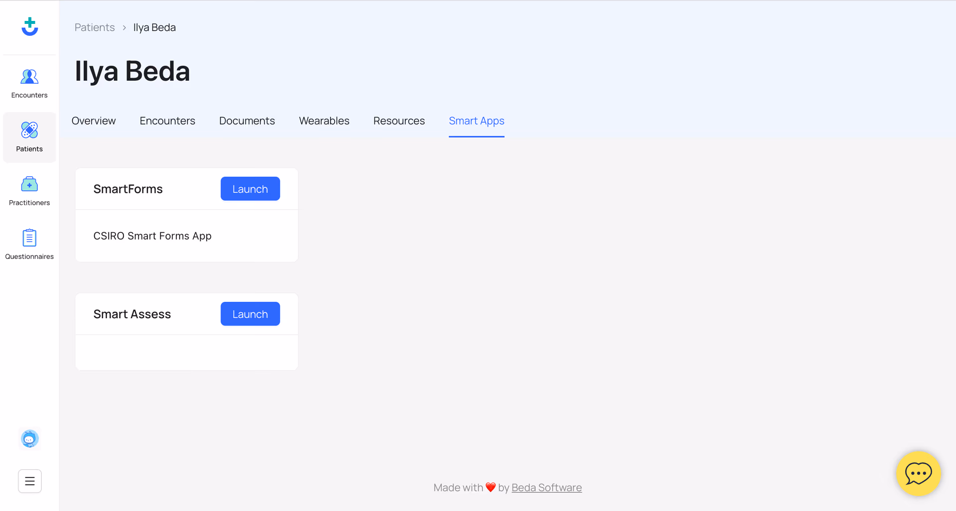 Rendered FHIR EMR